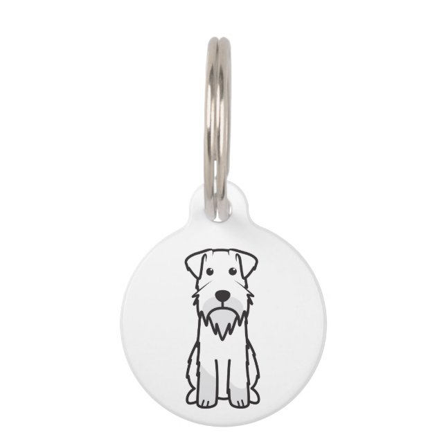 Médaillon Pour Animaux Miniature Schnauzer Dog Cartoon (Devant)