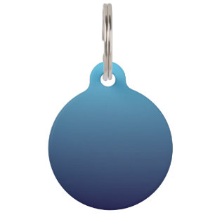 Médaillon Pour Animaux Modèle de gradient de bleu d'océan