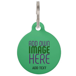 MÉDAILLON POUR ANIMAUX MODELE DE TEXTE D'IMAGE VERT ÉMERAUDE ÉDITABLE MOD