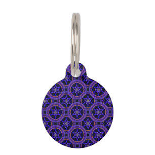 Médaillon Pour Animaux Moderne Florale Élégante Bohème Motif Abstrait #50