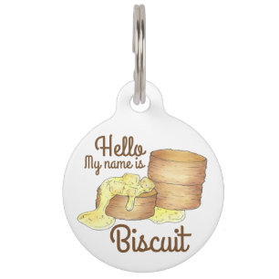 Médaillon Pour Animaux Mon nom est BISCUIT Southern Biscuits and Gravy