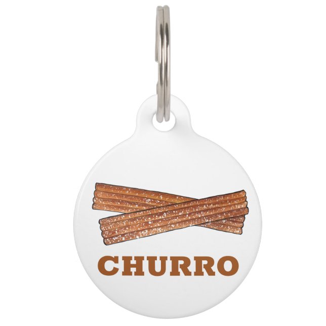 Médaillon Pour Animaux Mon nom est CHURRO Frit Espagnol Pastry Dessert (Devant)