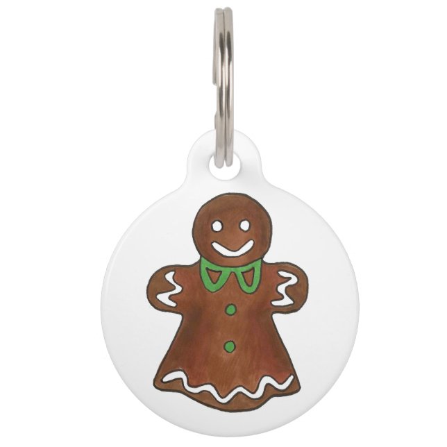 Médaillon Pour Animaux Mon nom est GINGER Gingpain Lady Woman Christmas (Devant)