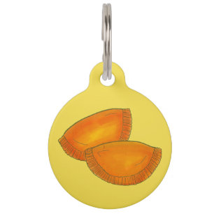 Médaillon Pour Animaux Mon nom est Patty Yellow Jamaican Beef Pattes Food