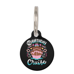 Médaillon Pour Animaux Mon voyage en croisière pour mon anniversaire