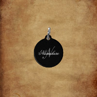 Monogramme de nom noir et blanc personnalisé uniqu
