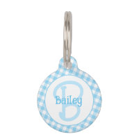 Monogramme Preppy En vichy bleu
