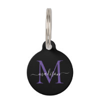 Monogramme violet noir Feminine Nom du script