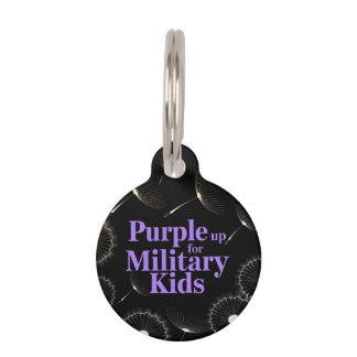 Médaillon Pour Animaux Montre ton soutien avec un Pissenlit Violet pour l