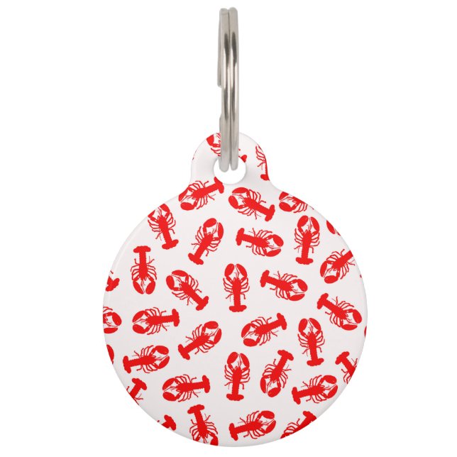 Médaillon Pour Animaux Motif animal de homard rouge mignon (Dos)