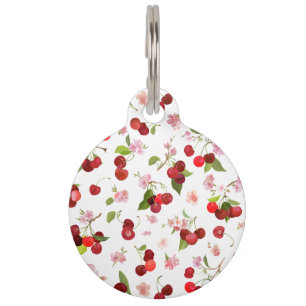 Médaillon Pour Animaux Motif Cerise 1
