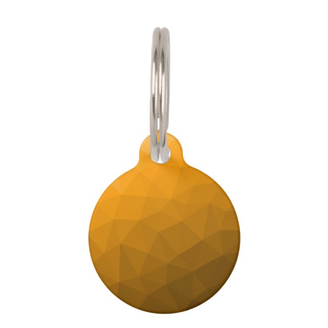 Médaillon Pour Animaux Motif de maillage géométrique dégradé orange (Devant)