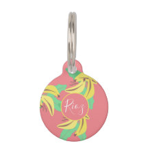 Motif de verdure de banane rose vert