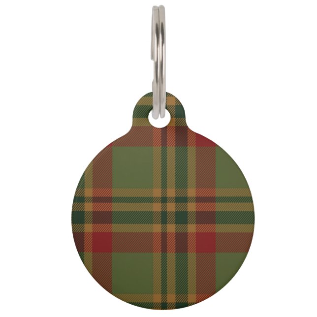 Médaillon Pour Animaux Motif en tissu de tatan Black Watch (Dos)