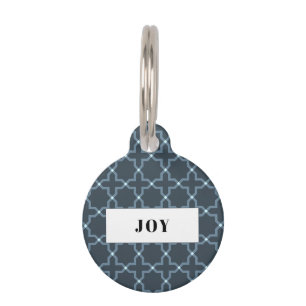 Médaillon Pour Animaux Motif étoile gris charbon personnalisé en pile