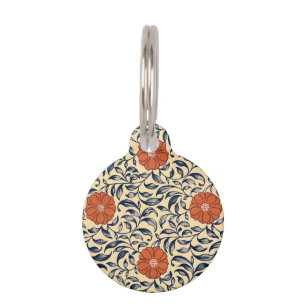 Médaillon Pour Animaux Motif floral de pivoine chinoise Art nouveau vinta