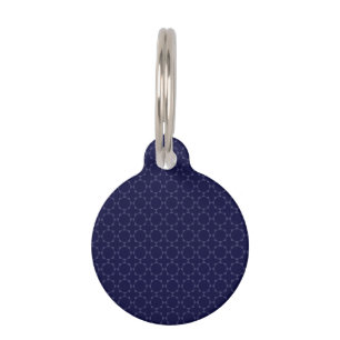 Médaillon Pour Animaux Motif géométrique islamique bleu foncé
