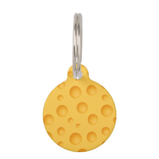 Médaillon Pour Animaux Motif jaune de fromage