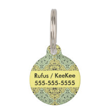 Motif rococo vert florissant