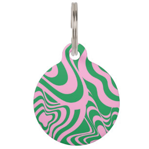 Médaillon Pour Animaux Motif Super Y2K rétro-tordu coloré