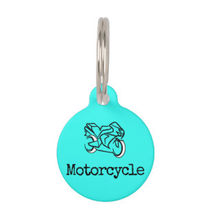 Médaillon Pour Animaux Motocyclette