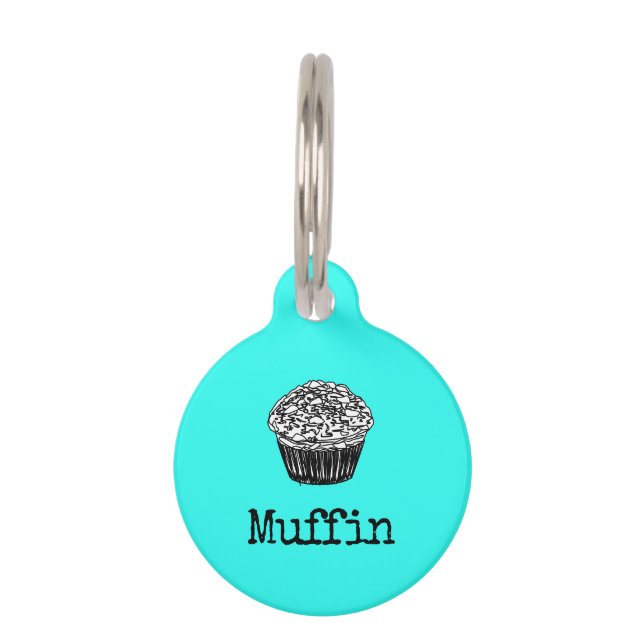 Médaillon Pour Animaux Muffin savoureux au gâteau (Devant)