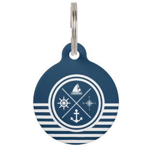 Médaillon Pour Animaux Nautical themed design