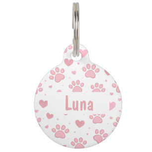 Médaillon Pour Animaux Nom de compagnie personnalisable Empreinte de patt