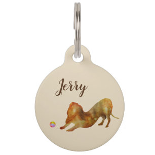 Médaillon Pour Animaux Nom de coutume de chien de teckel