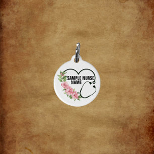 Médaillon Pour Animaux Nom de l'infirmière étudiante-inscrite-ancienne