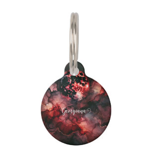 Médaillon Pour Animaux Nom personnalisé Lune de sang inquiétante Hallowee