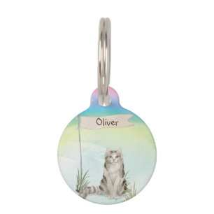 Médaillon Pour Animaux Nom personnalisé Ragamuffin Animal de chat