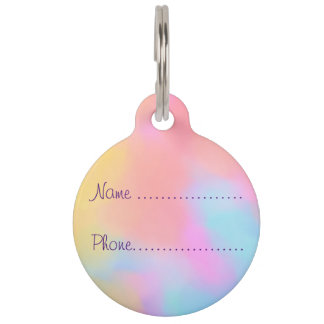 Médaillon Pour Animaux nuage arc-en-ciel