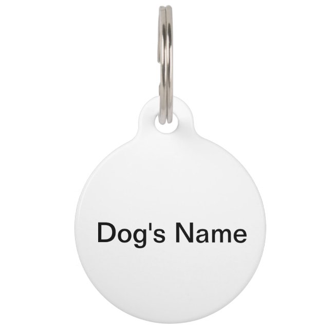 Médaillon Pour Animaux Numéro de chien - Deux côtés - nom, téléphone, adr (Devant)