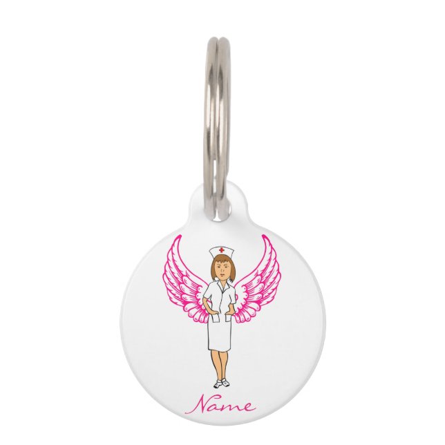 Médaillon Pour Animaux Nurse Angel Wings Thunder_Cove (Devant)