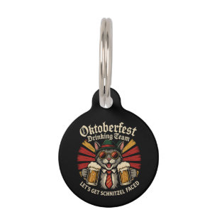 Médaillon Pour Animaux Oktoberfest Drinking Team Lets Obtenir Schnitzel F