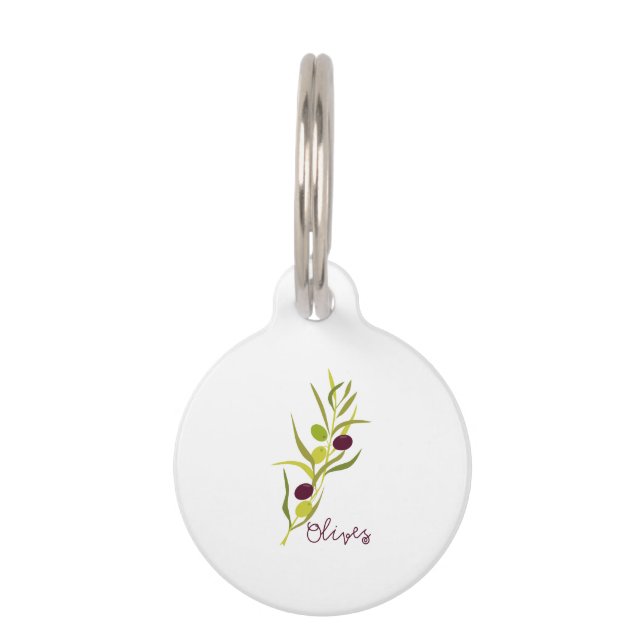 Médaillon Pour Animaux Olives (Devant)