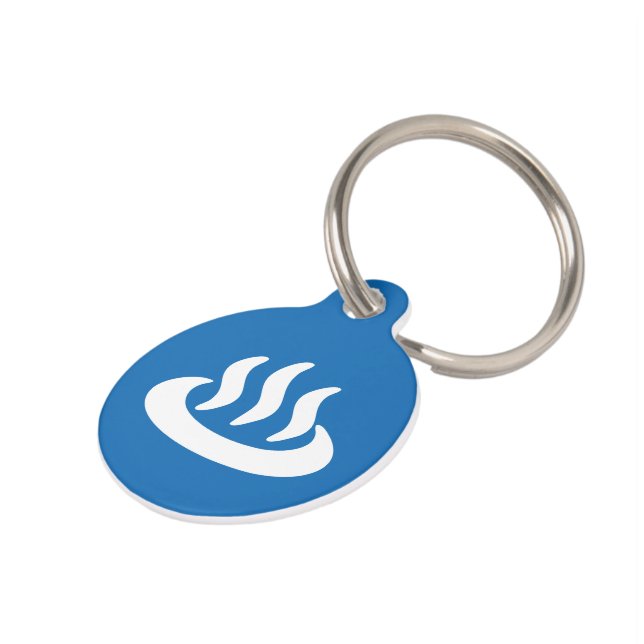 Médaillon Pour Animaux Onsen ♨ Hot Spring 温 泉 Japonais (Côté )