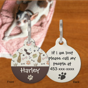 Médaillon Pour Animaux Os à friandises pour chiens et pattes