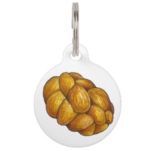 Médaillon Pour Animaux Pain de Challah tressé Pain Pain Pain Fêtes Cuisin
