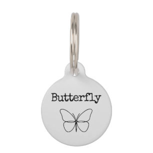 Médaillon Pour Animaux Papillon