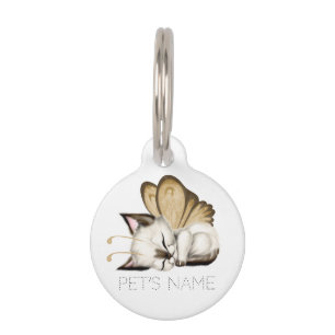 Médaillon Pour Animaux Papillon couché Kitten