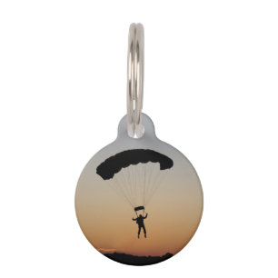 Médaillon Pour Animaux Parachute de Skydiver à Sunset Sky Diver