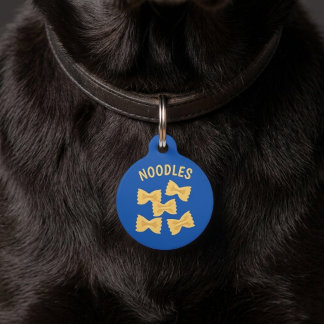 Médaillon Pour Animaux Pâte Farfalle Papillon Étiquette d'identification