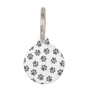 Médaillon Pour Animaux Patrouilles de Doodle, Paws de Chien, Paws Noirs