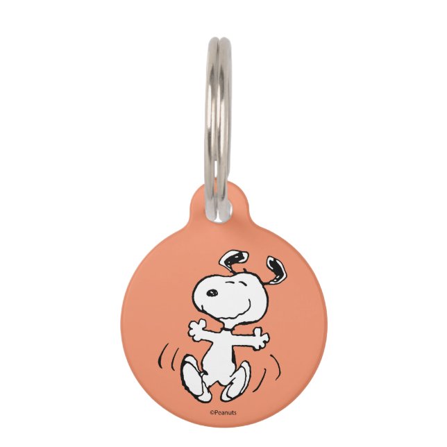 Médaillon Pour Animaux Peanuts | Une danse joyeuse de Snoopy (Devant)