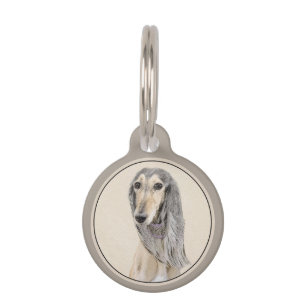 Médaillon Pour Animaux Peinture de Saluki (Faune) - Cute Original Chien A