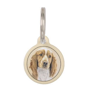 Médaillon Pour Animaux Peinture d'espagnol Welsh Springer - Art original