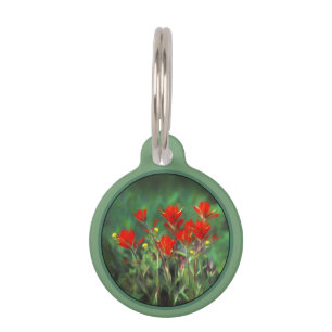 Médaillon Pour Animaux Peinture indienne de pinceau - Art Fleur original