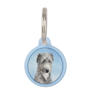 Médaillon Pour Animaux Peinture Scottish Deerhound - Chien Original Migno